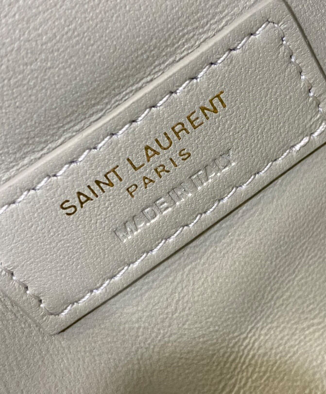 Saint Laurent Gaby Zipped Pouch In Quilted Lambskin